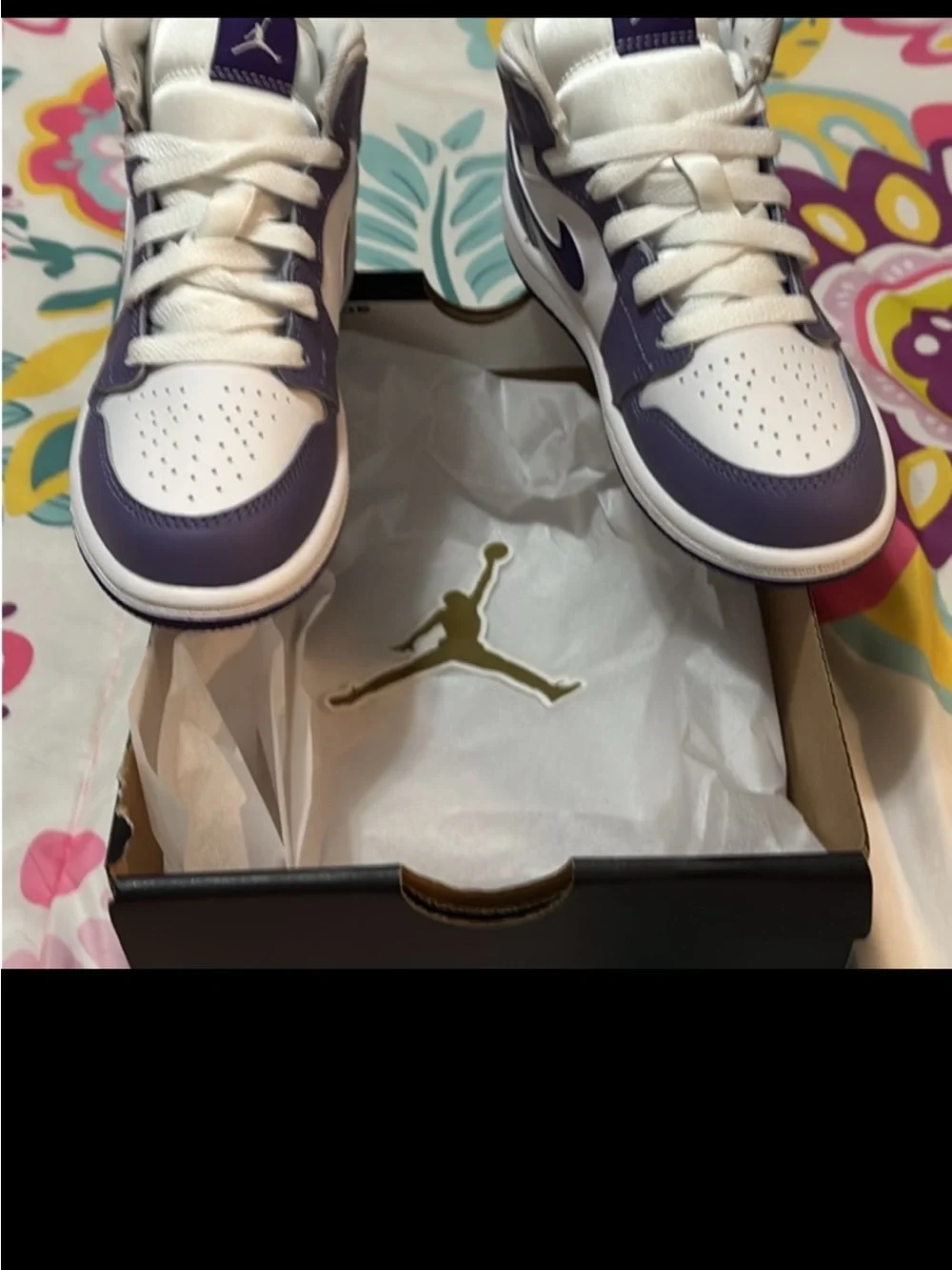 Jordan Kids Low Top Sneakers - White and Purple